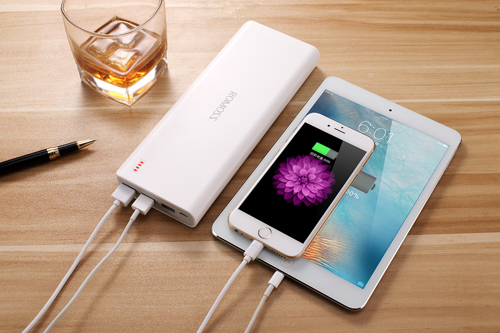 ROMOSS Sense 9 25000mAh External Power Bank with Three USB Charging Port for iPhone 6S / 6 Plus Samsung S6 Edge Plus iPad Air etc.