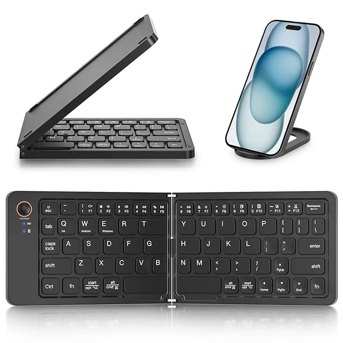 Rechargeable-Bluetooth-Keyboard Foldable